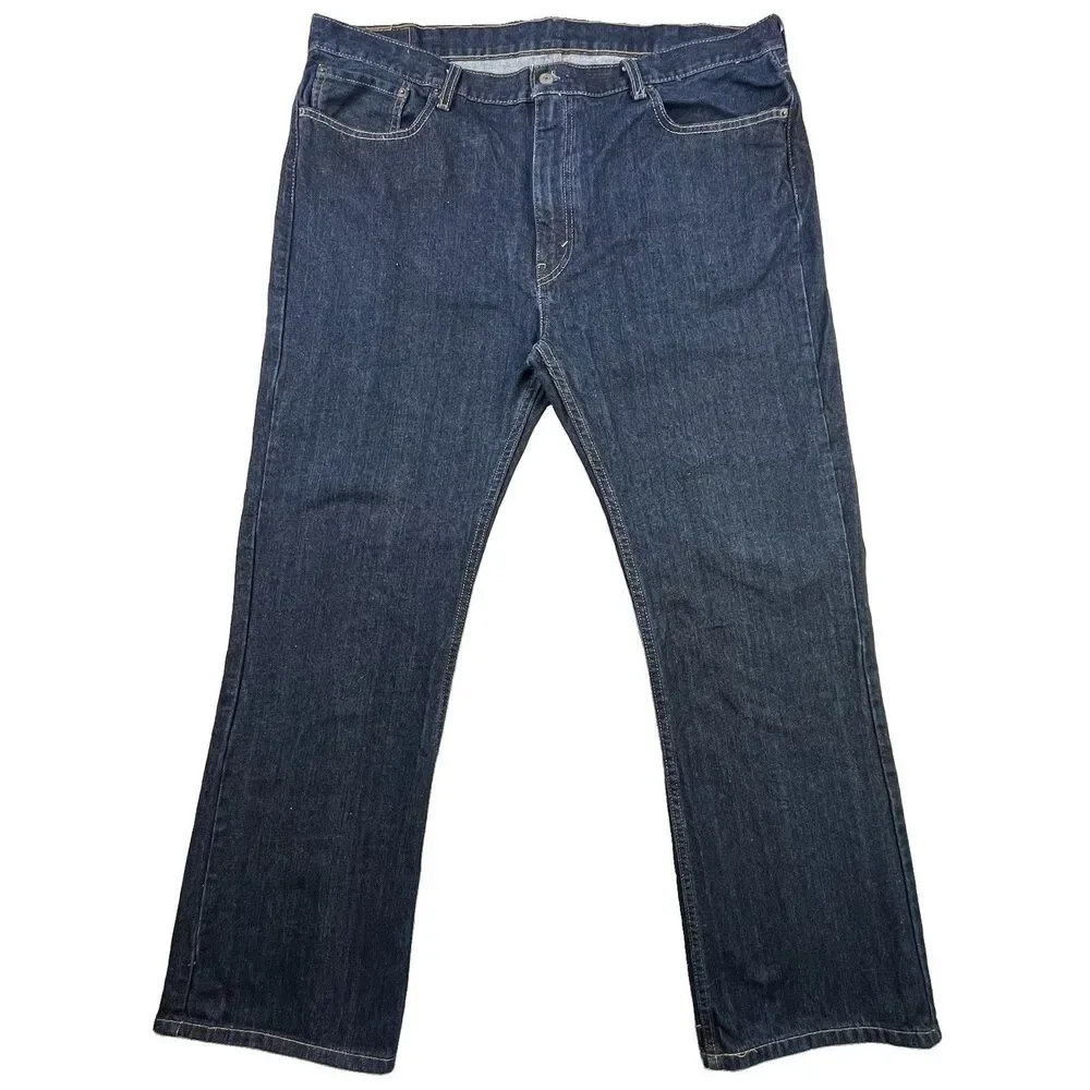 Levis 527 Jeans Men 42x32 Blue Bootcut Dark Wash Denim Cowboy Western Workwear